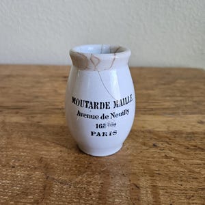 Antique French Mustard Jar Moutarde Maille Avenue de Neuilly Paris 168 bis Very Old