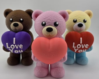 Figura de oso impresa en 3D - Decoración original para el hogar, 12,7 cm de alto