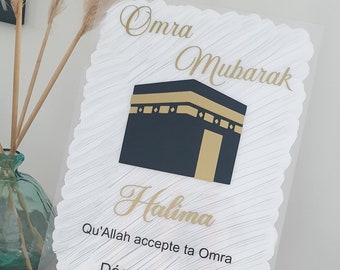 Panneau Omra /Hajj Mubarak personnalisé