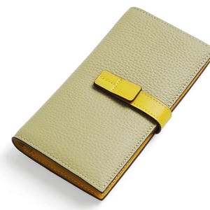 Carteras de cuero para mujer con bloqueo RFID, billetera con ranura para múltiples tarjetas y hebilla, billetera para mujer con tarjetero integrado, billetera larga con patrón de lichi