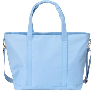 Blaue Nylon Tragetasche: Große Reiseschultertasche