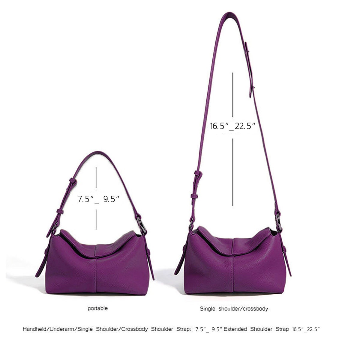 Genuine Leather Pillow Handbag