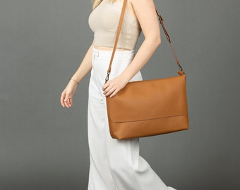 Bolso bandolera de cuero: bolso grande para el día a día