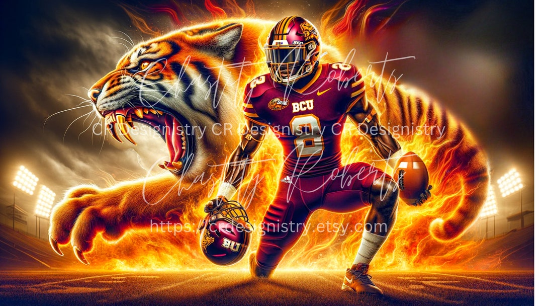 BCU Wildcats Football PNG File Only - Etsy