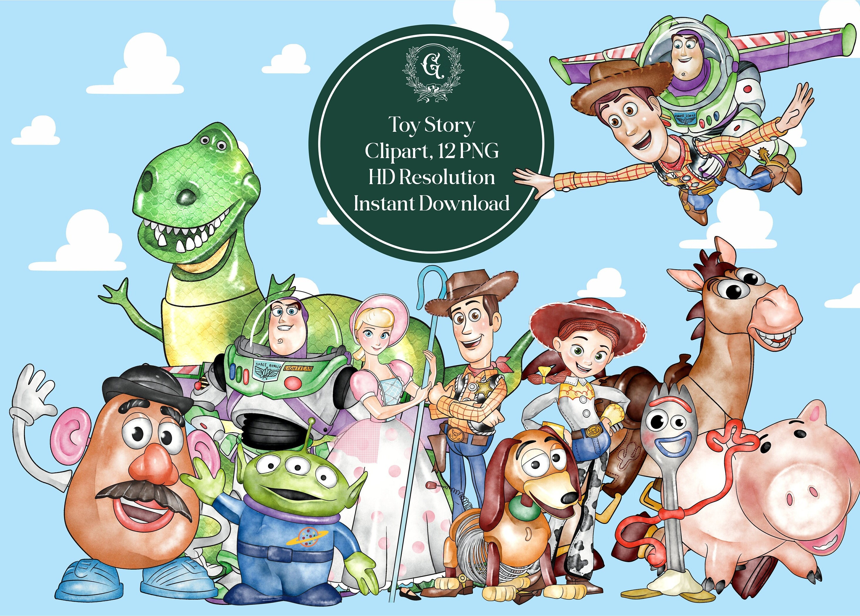 Toy Story Watercolor Clipart, PNG HD Resolution