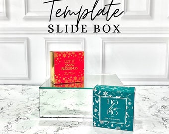 Template for 8x8x4 cm slide box