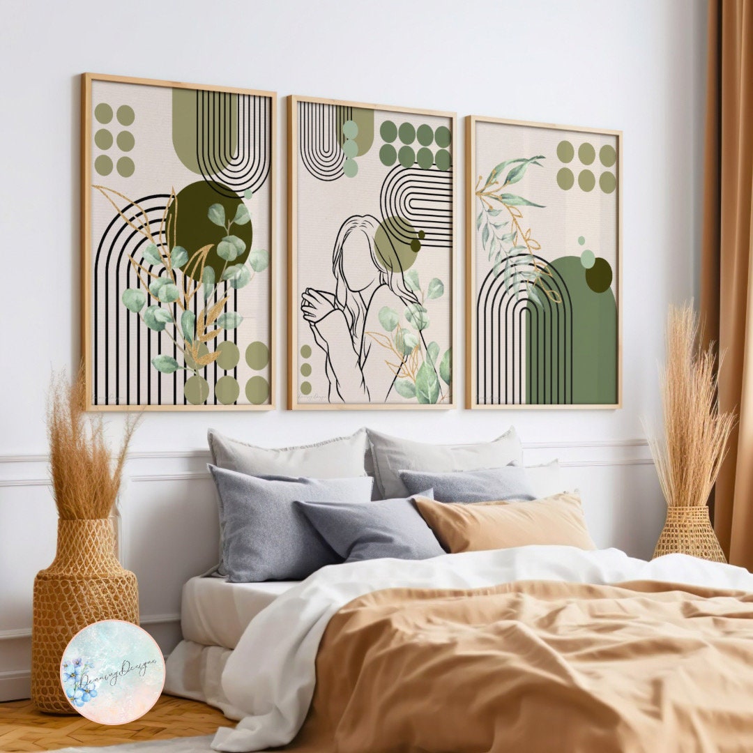 Olive Green Bedroom Prints