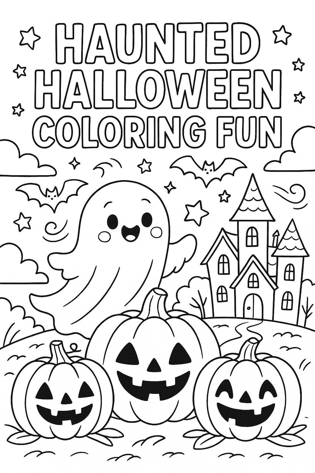 Haunted Halloween Coloring Fun | 7 Cute & Spooky Coloring Pages for ...