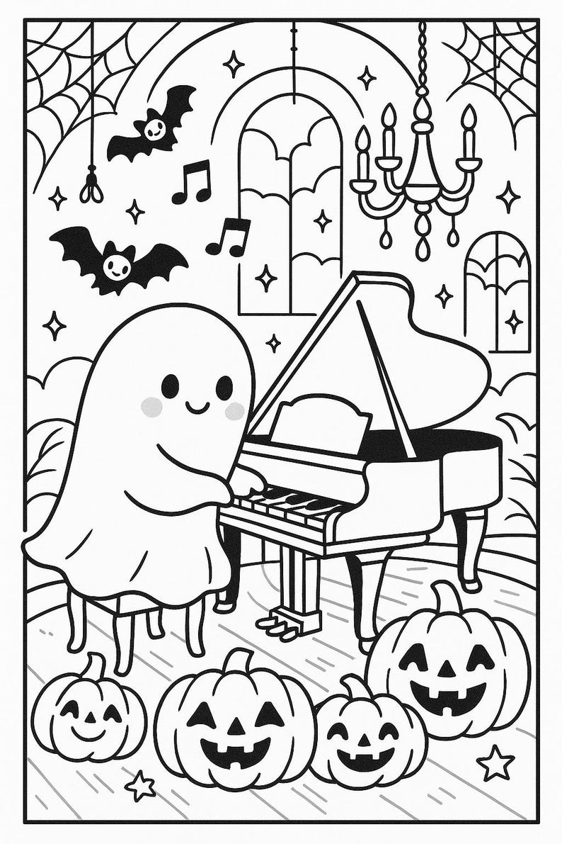 Haunted Halloween Coloring Fun | 7 Cute & Spooky Coloring Pages for ...