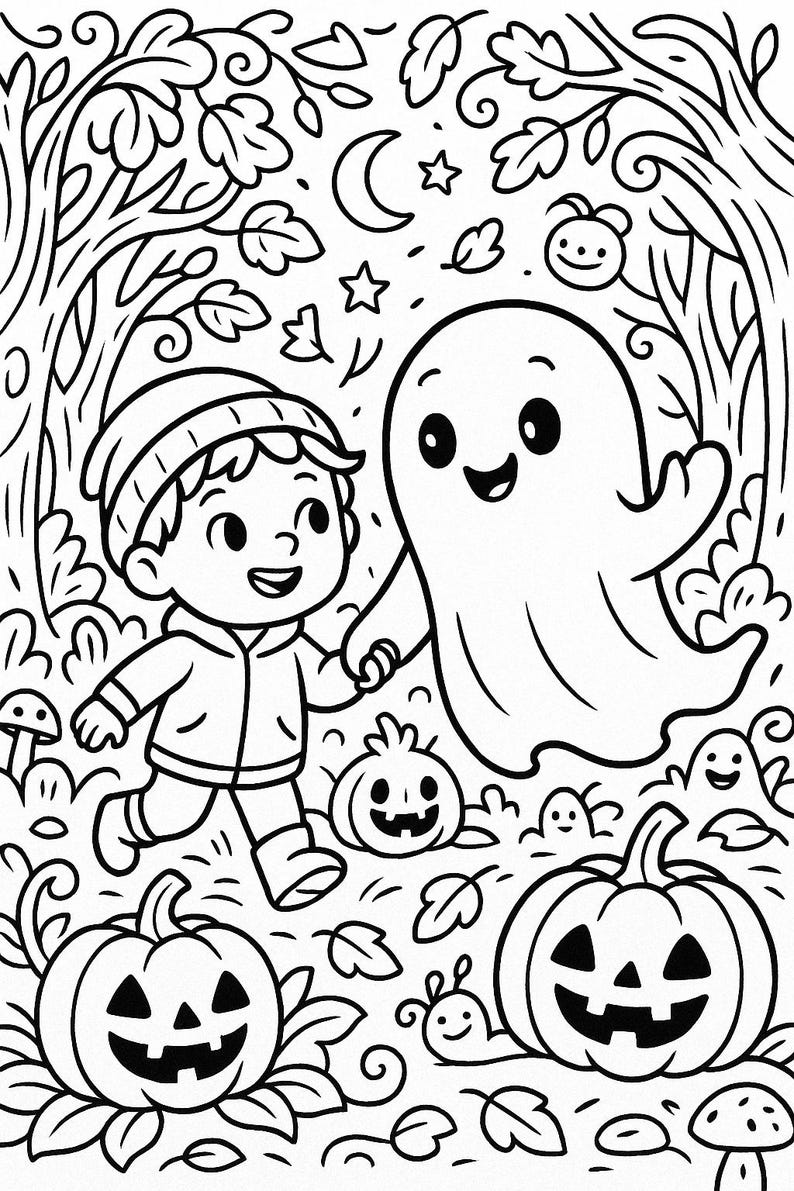 Haunted Halloween Coloring Fun | 7 Cute & Spooky Coloring Pages for ...