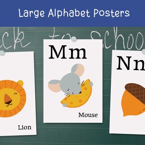 Large Format Alphabet Posters for Classroom and Nursery