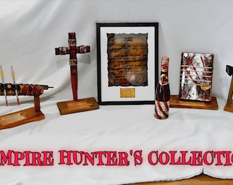 Reliquia de cazador de vampiros hecha a mano: decoración de terror gótico