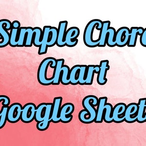 Modelo de quadro de tarefas simples do Google Sheets Modelo de quadro de tarefas familiares Planejador Lista de verificação de limpeza mensal e semanal Gráfico de limpeza de colega de quarto
