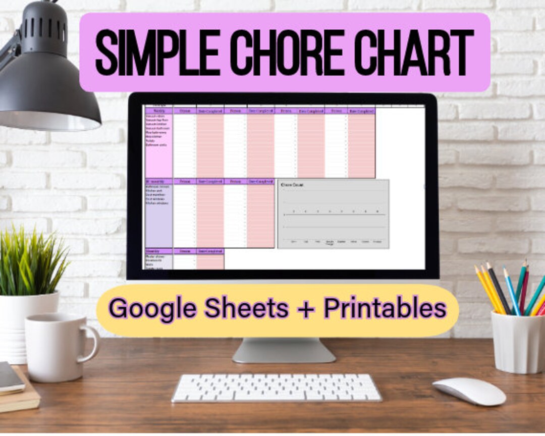 Google Spreadsheets Chore Chart Printables Household Chores Chart