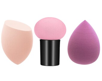 Set d'éponges à maquillage tête de champignon 3 pièces Bests mixeur multicolore Beauty