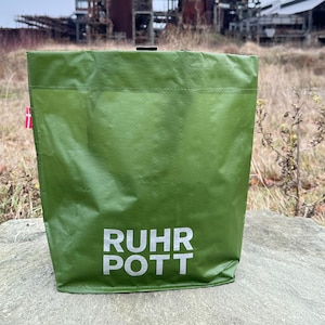 RUHRPOTT bike bag made of recyclable woven PP material - silver edition