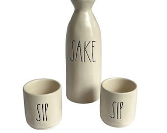 箱入り新品 Rae Dunn 日本酒ギフトセット「Sake」＆「Sip」セット