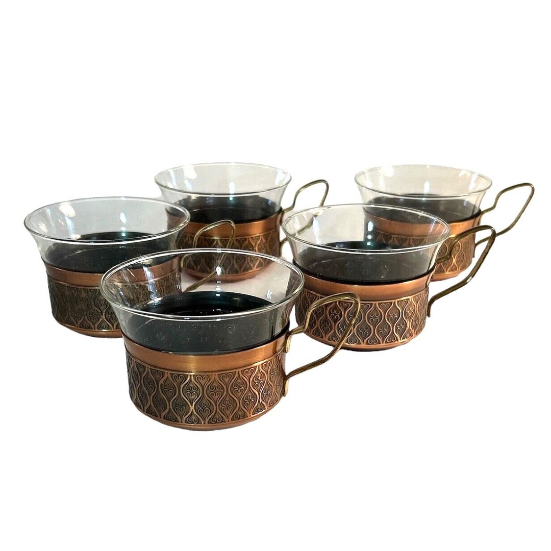 Schott Mainz Jena Glas Copper Tea and Glass Cup Set 5 Tea Cups - Etsy