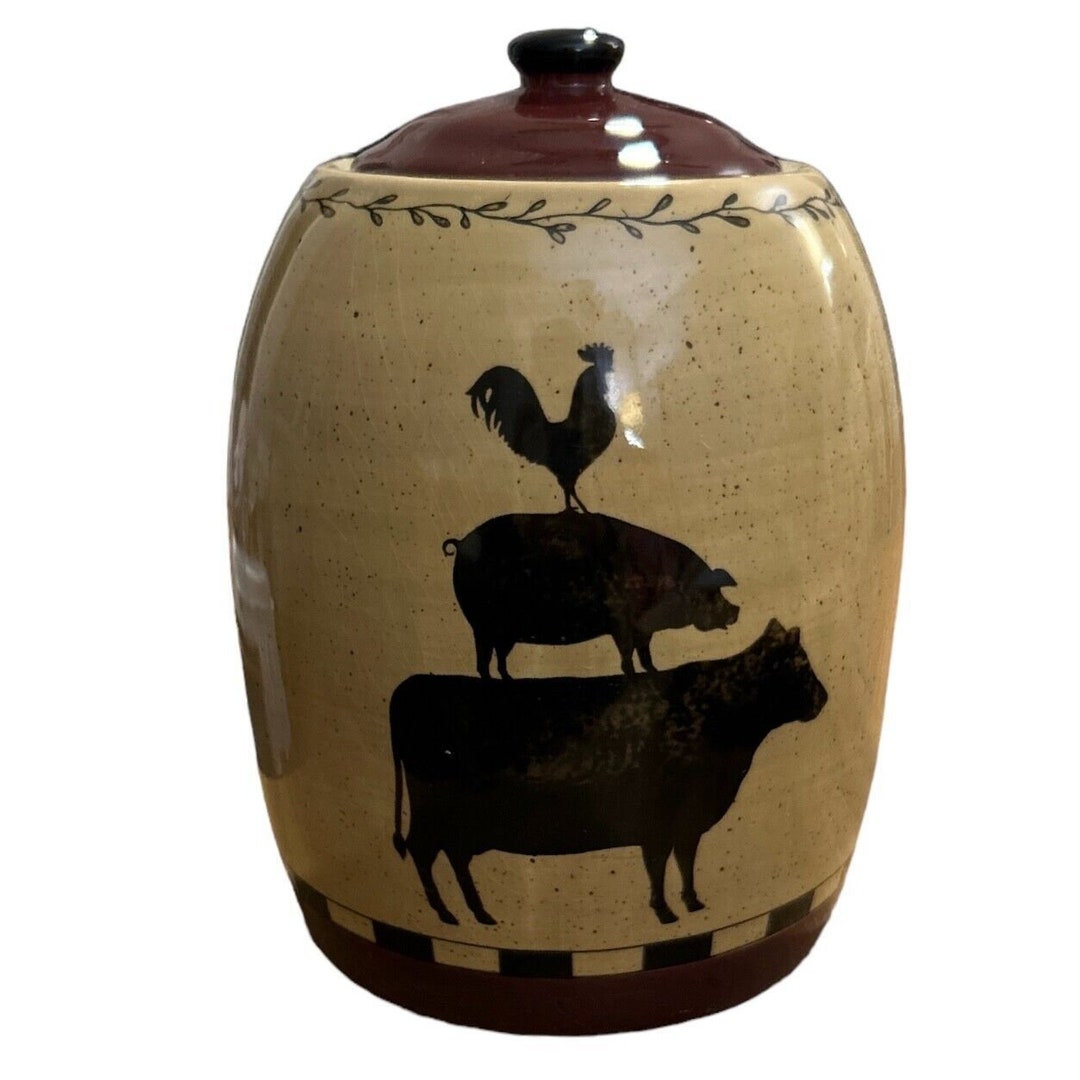 Heartfelt Kitchen Creations Vintage Folk Art Canister - Etsy