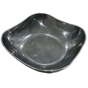 Wilton Armetale Silver Pewter Square Scalloped Art Deco Serving Bowl