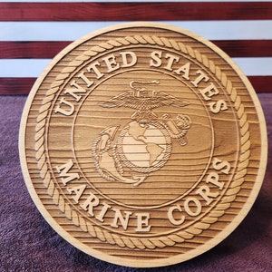 USMC Round Plaque