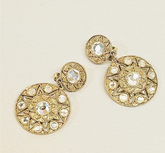 Vintage statement clip on earrings. - image 1