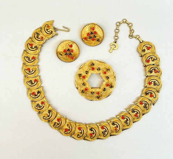 Rare signed 60’s Puccini designer necklace set - image 1