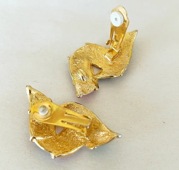 80s statement clip in earrings - image 2