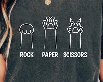Piedra, papel o tijera, estampado de mascota SVG PNG