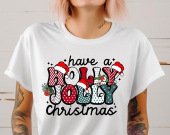 Vintage Santa Tee: Holly Jolly Christmas Graphic, Matching Family Cotton Shirt