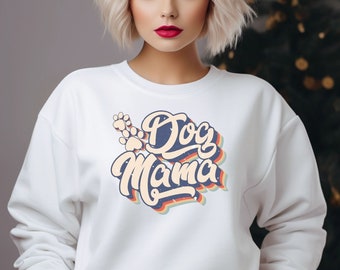Dog Mama Sweatshirt: Cotton-Blend Dog Lover Gift