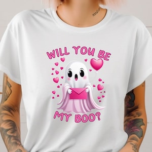 Will You Be My Boo PNG, Ghost Png, Valentines Day Png, XOXO Png, Women Valentines Day Png, Heart Png