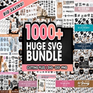Mega Bundle SVG, Svg pour chemises, dessins de T Shirt SVG, Silhouette, fichiers Svg pour Cricut, Cricut, fichiers de coupe Silhouette, fleur svg, des cliparts