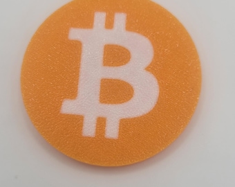Bitcoin-sleutelhanger: 3D-geprint.