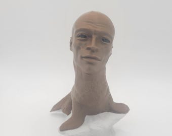 Beeldje Seal As A Seal: 3D-geprint, is 4 1/2" hoog.