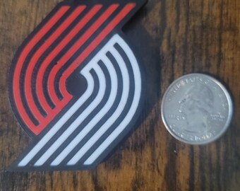 Portland Trailblazers dubbelzijdige sleutelhanger: 3D-geprint.