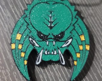 Dubbelzijdig The Predator 3D-geprinte sleutelhanger.