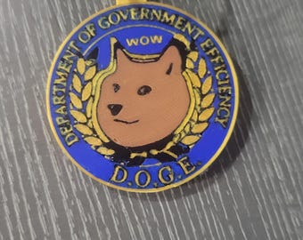 D.O.G.E. Meme-sleutelhanger: 3D-geprint.