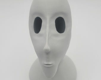 3 1/2" grijze buitenaardse standbeeldbuste: 3D-geprint.