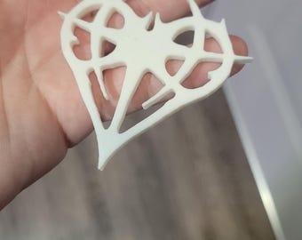 2,5 x 2,5" Niteharts-sleutelhanger(s) van 4 mm dik