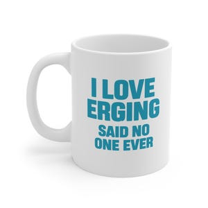 I Love Erging Mug: Rowing Gift for Rower or Coxswain