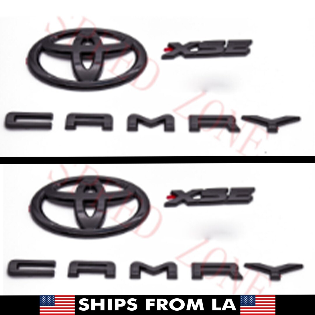 2018-2022 TOYOTA Camry Xse Gloss Black EMBLEM Overlay Kit OEM - Etsy