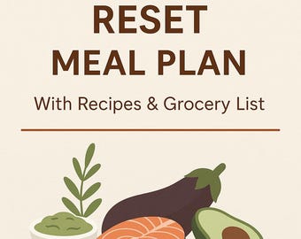 7-Day Metabolic Reset Meal Plan | RDN-Approved Low Carb Recipes | Insulin Resistance | Blood Sugar Balance | Printable PDF