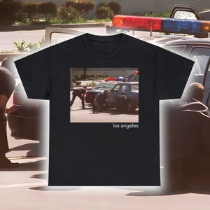 Los Angeles v2 -Black Heavy Cotton Tee Gildan 5000 100% Cotton