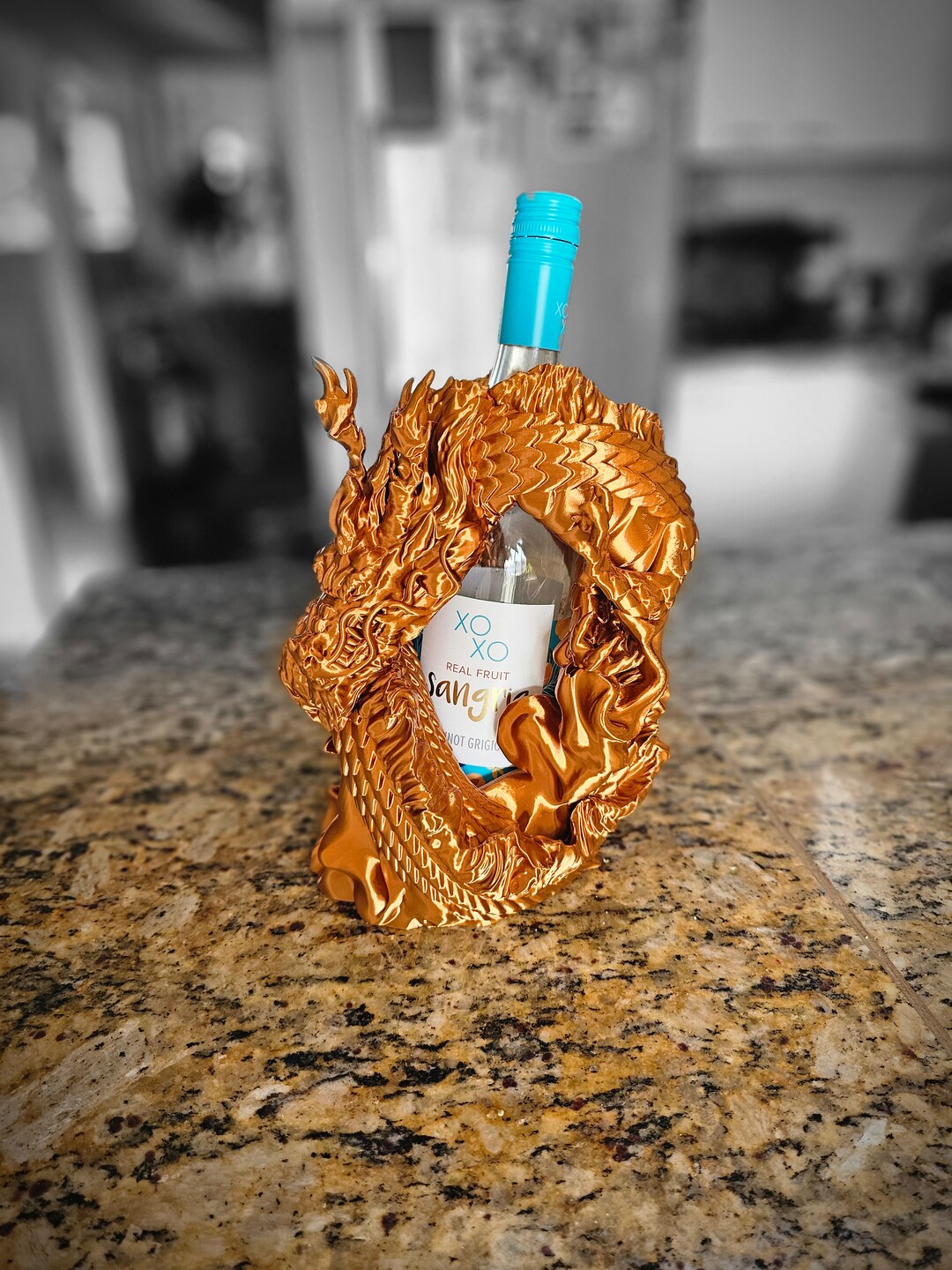 Chinese Dragon Wine Bottle Holder Etsy