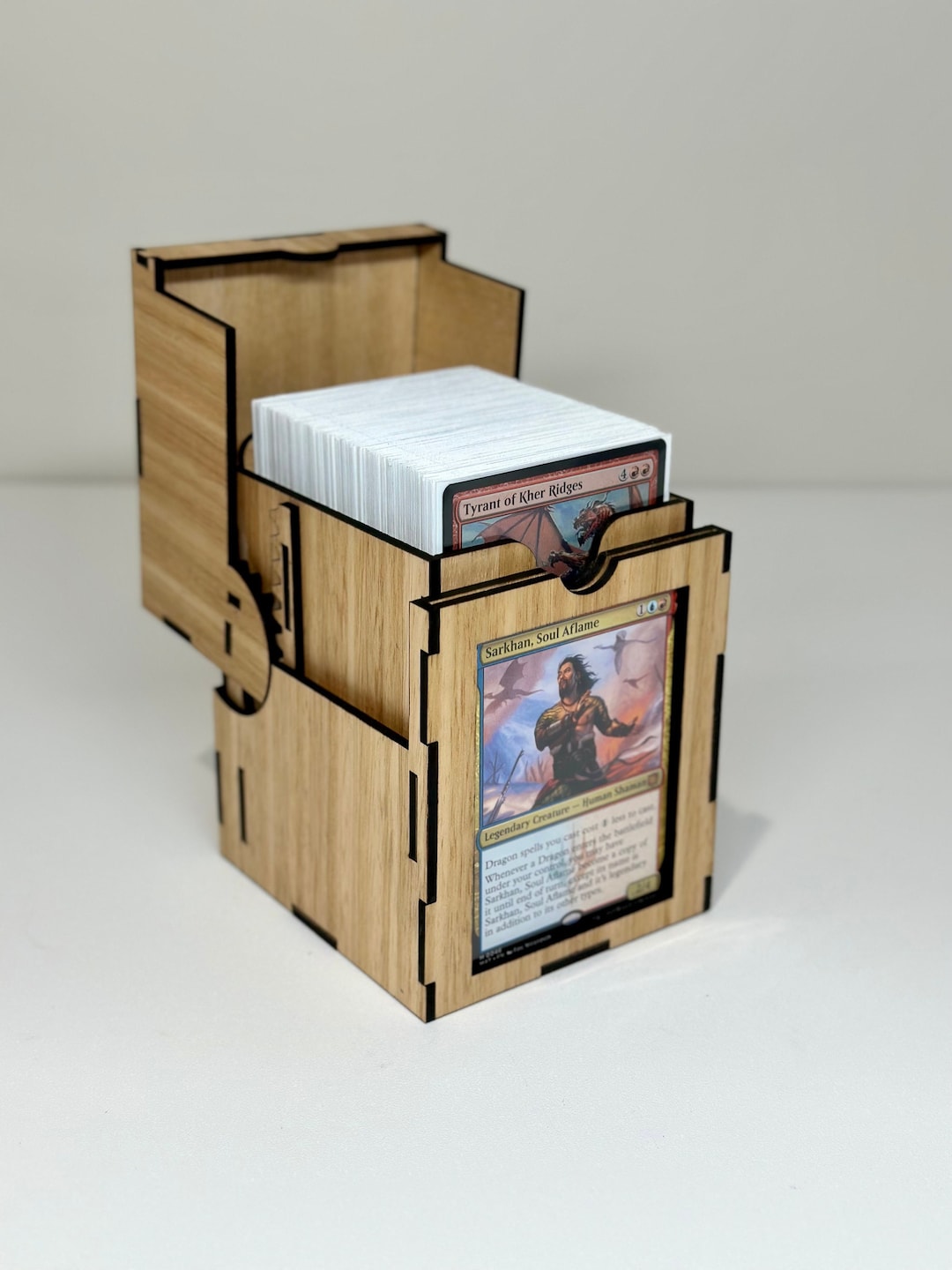 EDH Commander Deck Box Wood MTG Deck TCG Storage 100 Double Etsy