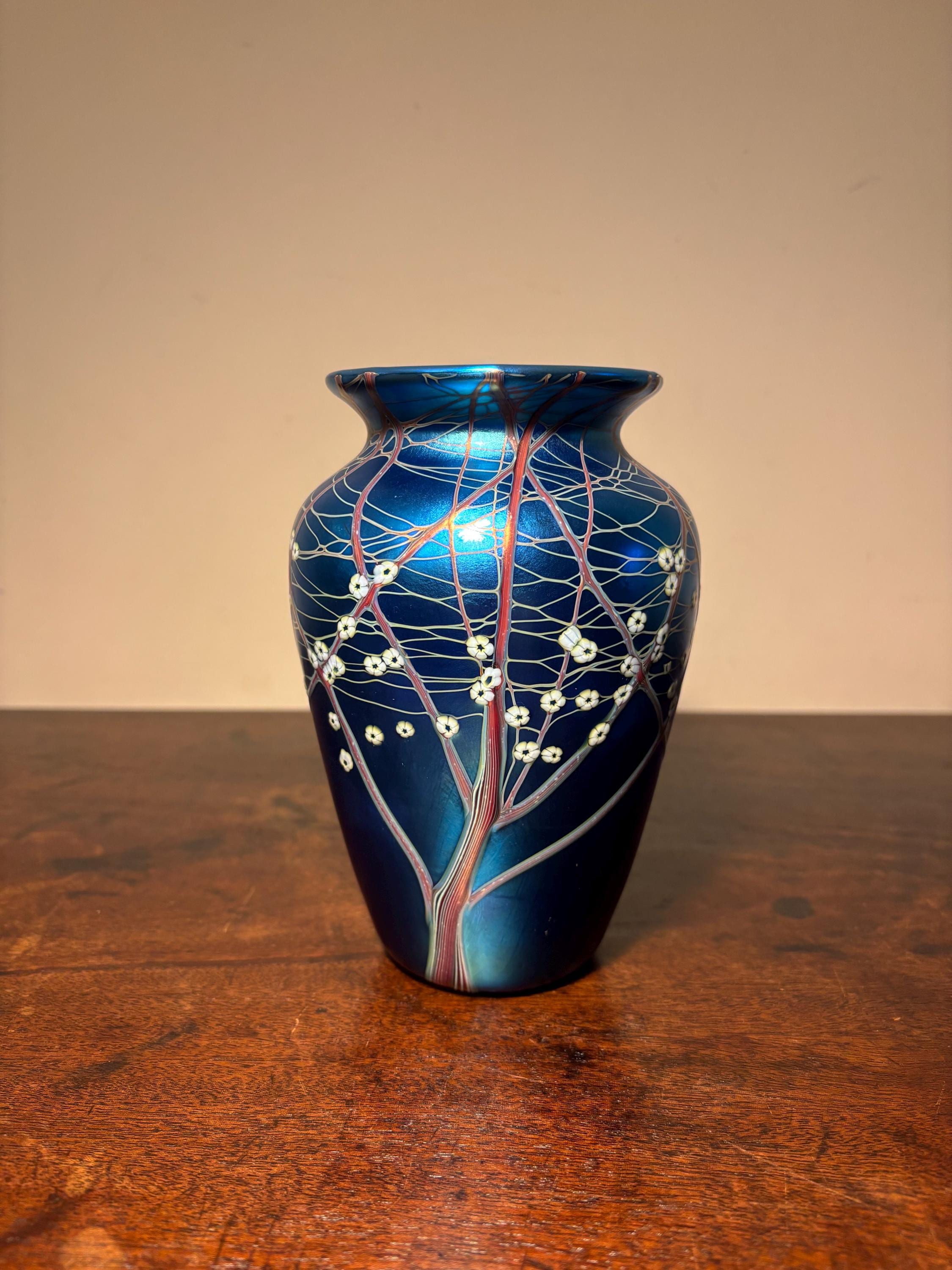 アメリカ　Orient & Flume Art Glass　フラワーベース アメリカ Orient & Flume Art Glass フラワーベース Reserved