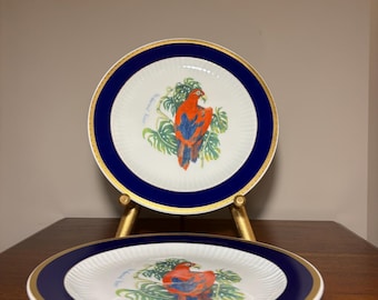 2Pc Porsgrund Norway Porcelain Plates Ferdinand Finne Design 8.5”