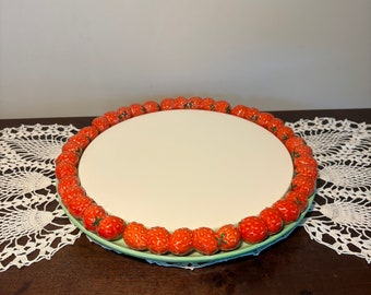 VTG JSC Shafford Japan Cake Pie Plate with Strawberries 12.75”