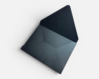 Luxe zwarte enveloppen met euroflap | Zwaar papier voor uitnodigingen